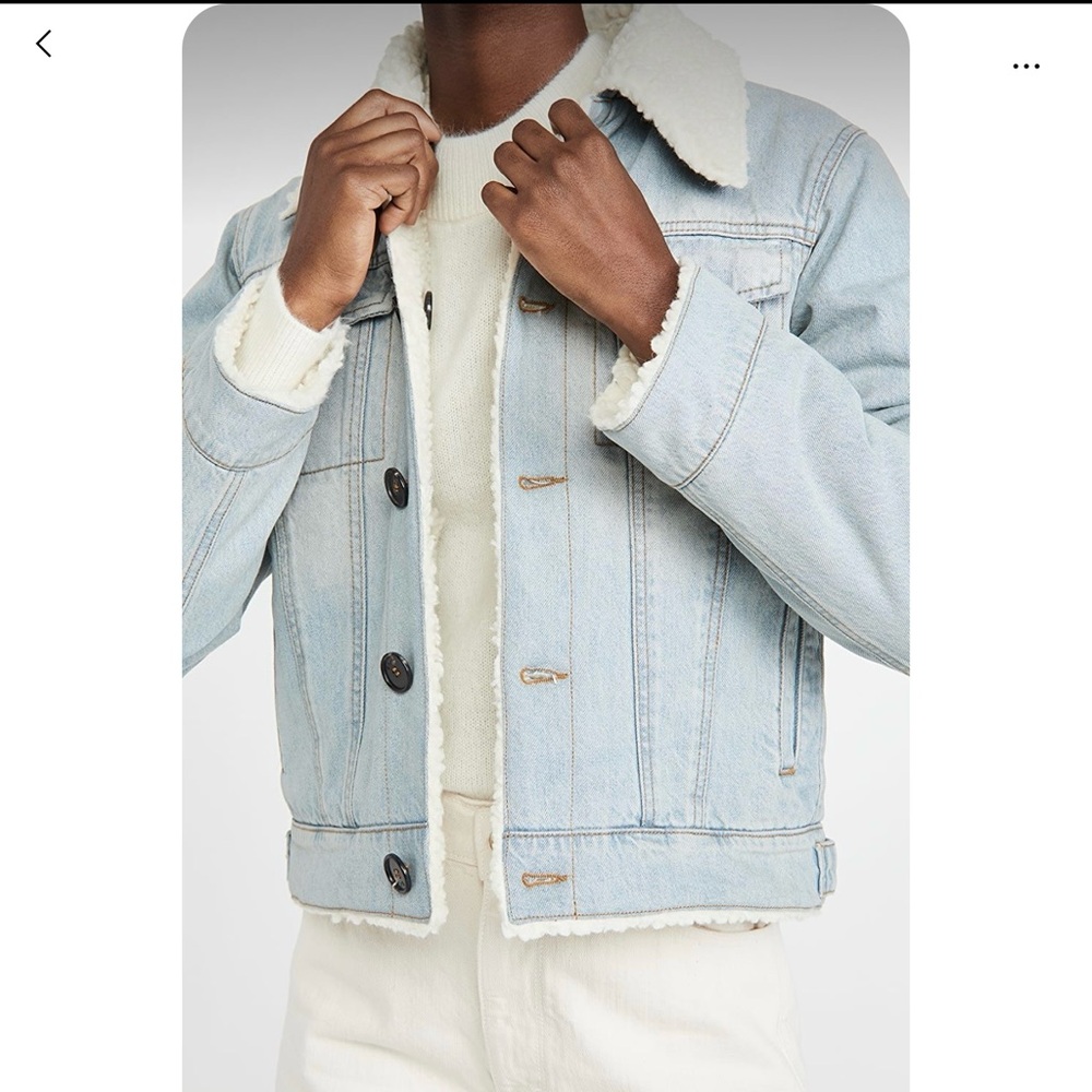 Victoria Victoria Beckham Reversible Sherpa Trucker Jacket Parisian Blue